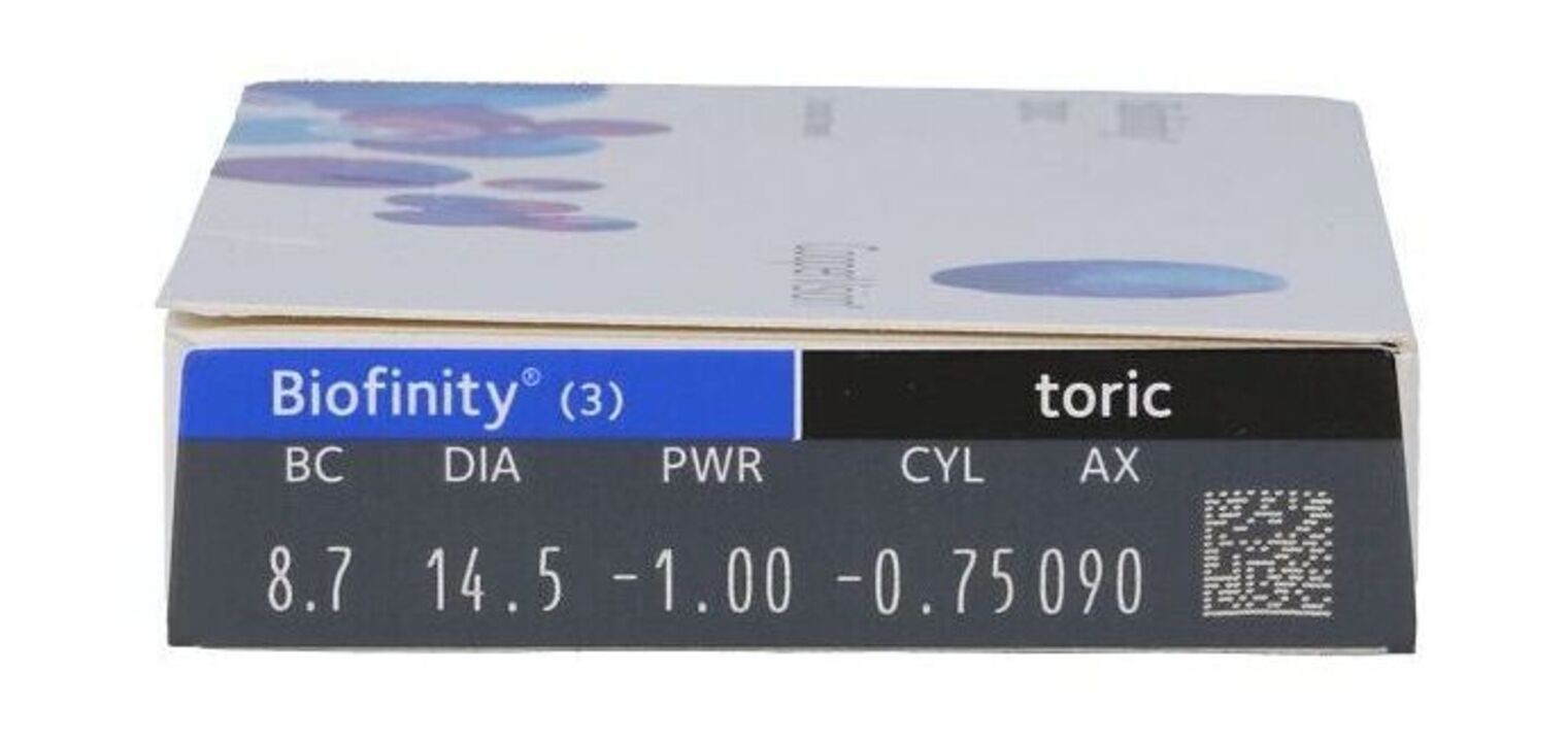Biofinity toric - Boîte de 3 - Lentilles Mensuelle
