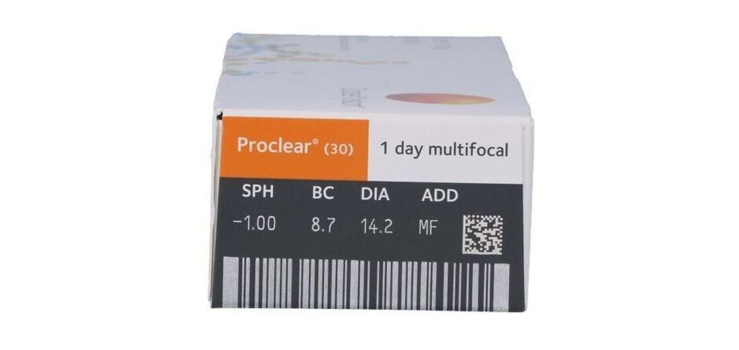 Proclear 1 Day Multifocal - Boîte de 30 - Lentilles Journalière