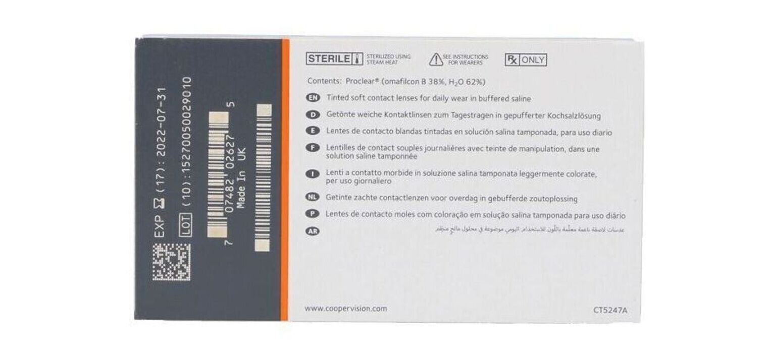 Proclear - Boîte de 6 - Lentilles Mensuelle