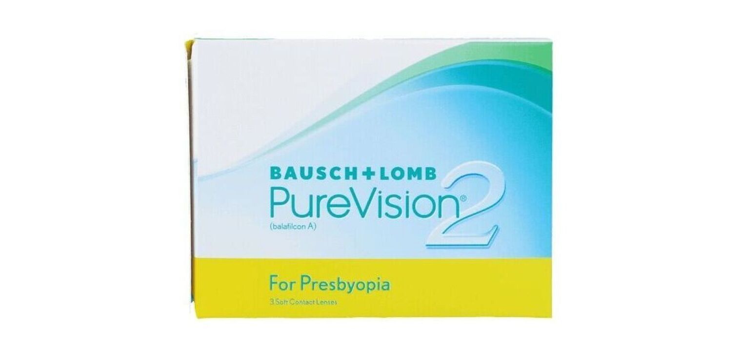 PureVision2 For Presbyopia - Boîte de 3 - Lentilles Mensuelle