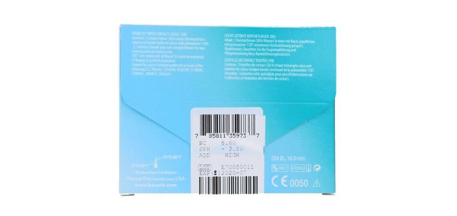 PureVision2 For Presbyopia - Boîte de 3 - Lentilles Mensuelle