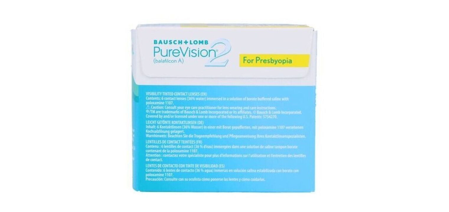 PureVision2 For Presbyopia - Boîte de 6 - Lentilles Mensuelle