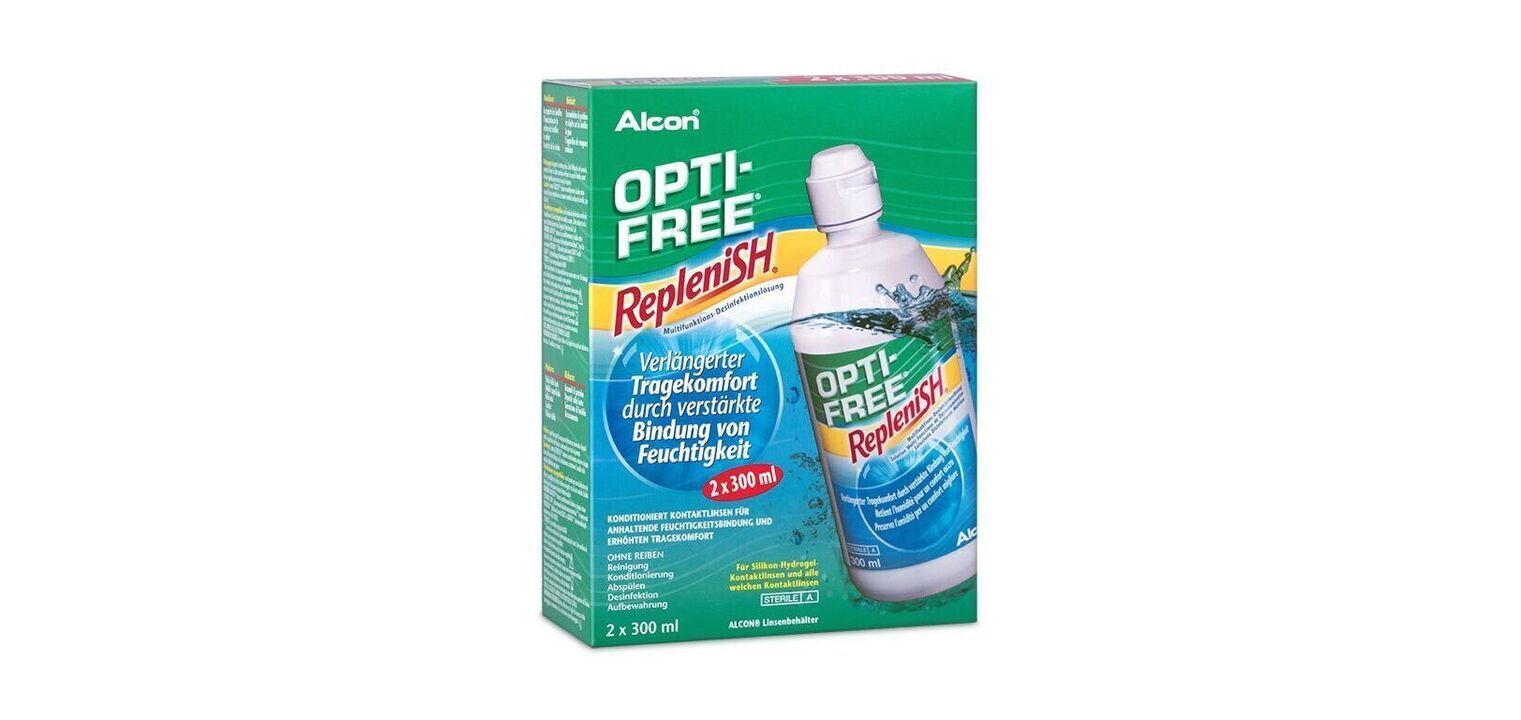 Opti-Free Replenish 2x300 ml Entretien lentilles souples
