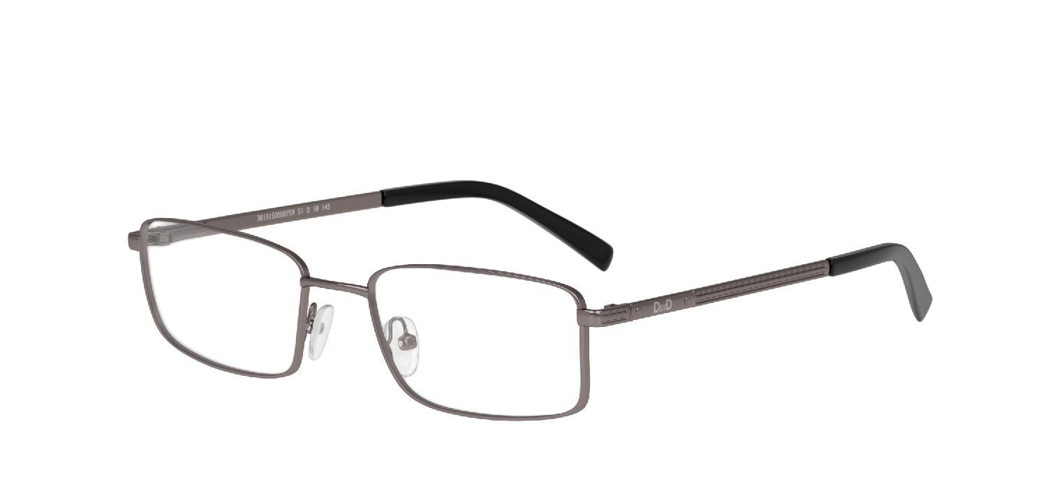 DbyD Rechteckig Brillen DYH11 Grau für Herren