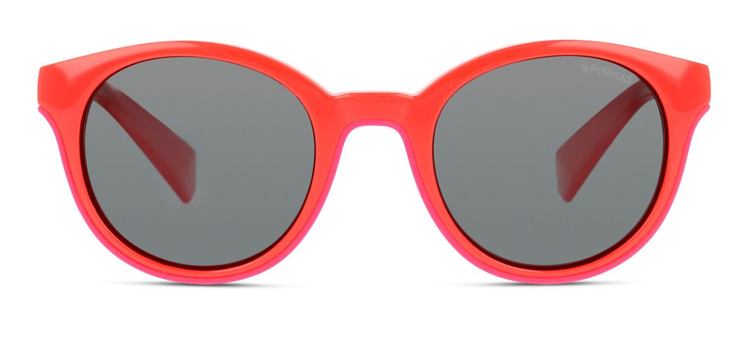 Polaroid Kids Rund Sonnenbrillen PLD 8036/S Rot für Kinder