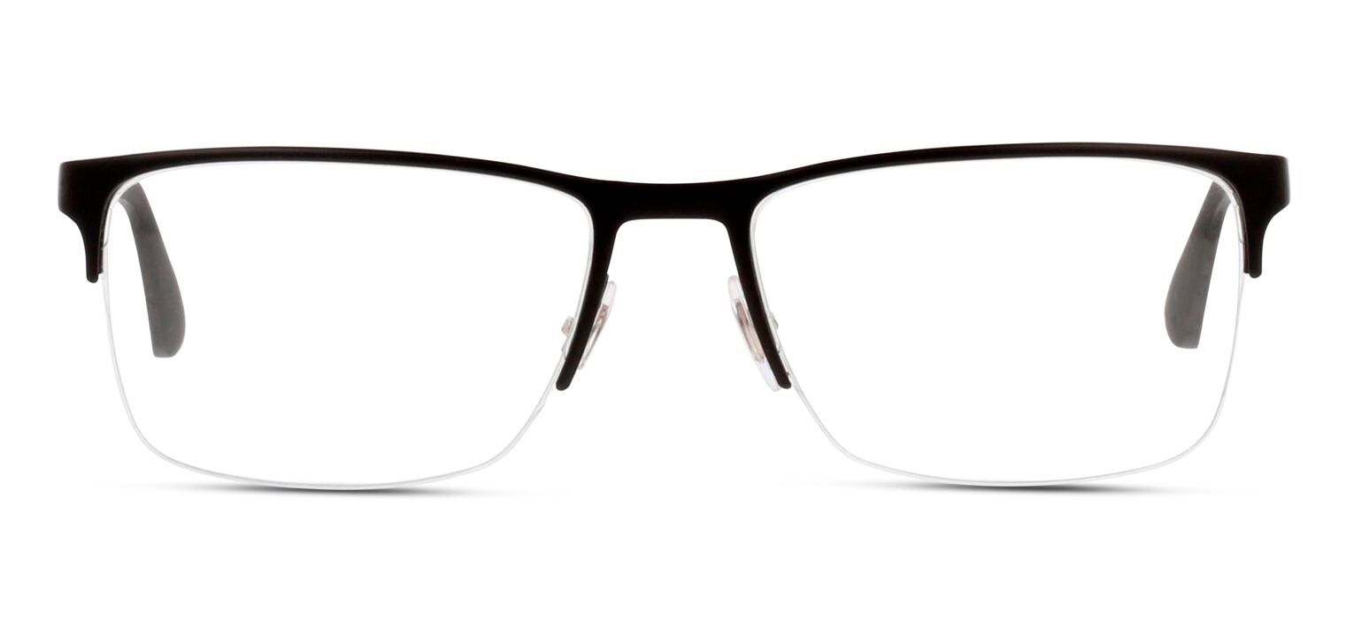 Lunettes de vue Ray-Ban Rectangle 0RX6335 Noir mat pour Homme-Femme