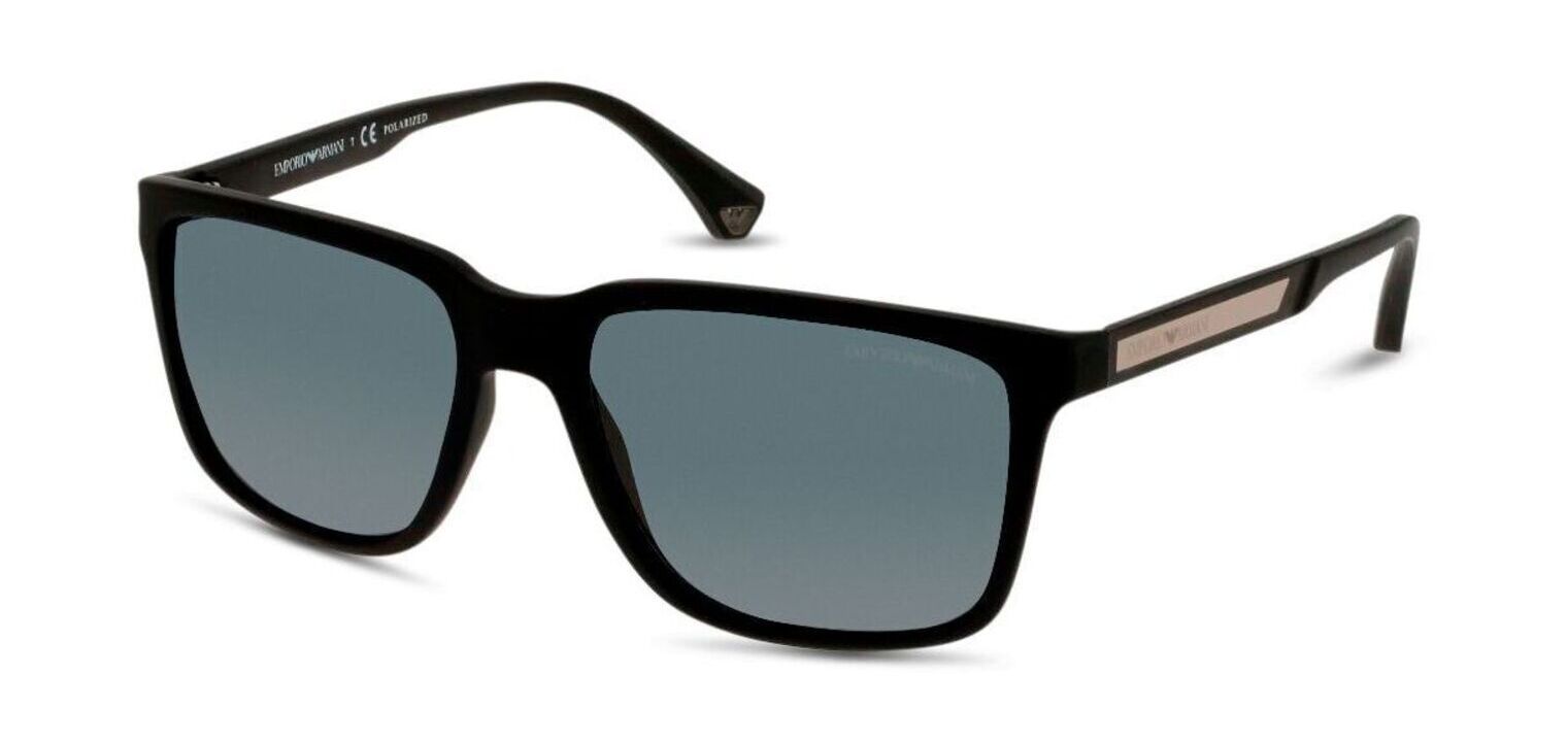 Emporio Armani Rechteckig Sonnenbrillen 0EA4047 Schwarz für Herren