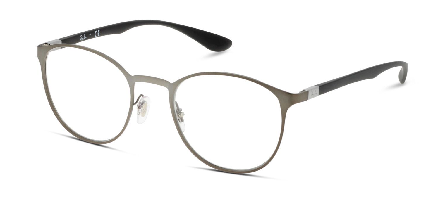 Ray-Ban Rund Brillen 0RX6355 Grau für Herren