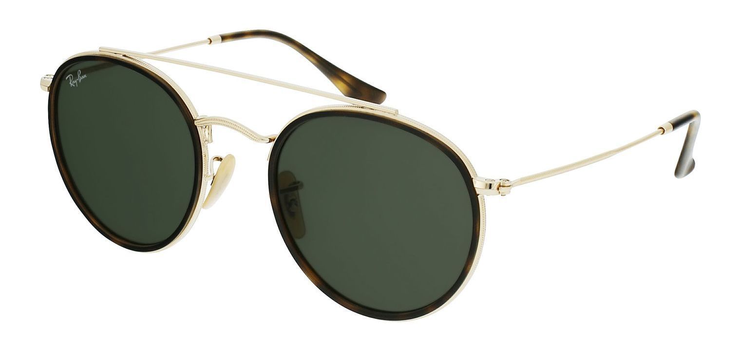 Ray-Ban Rund Sonnenbrillen 0RB3647N Gold für Damen/Herren