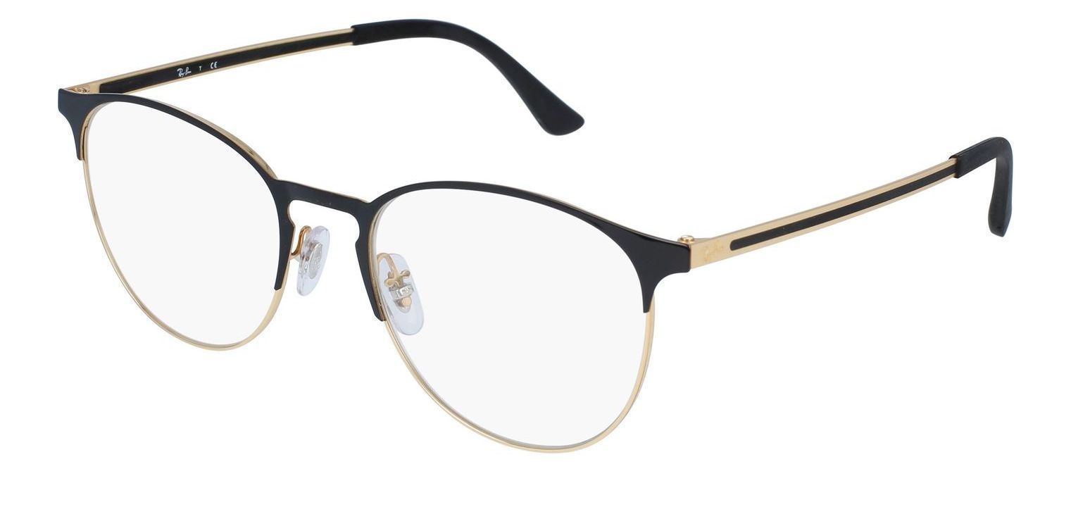 Ray-Ban Rund Brillen 0RX6375 Gold für Damen/Herren