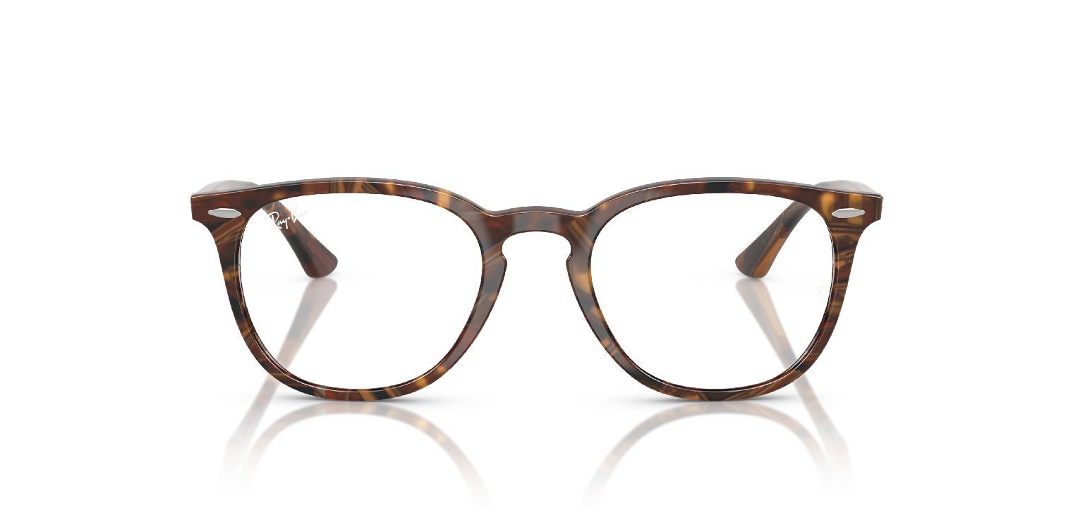 Ray-Ban Rund Brillen 0RX7159 Braun für Damen/Herren