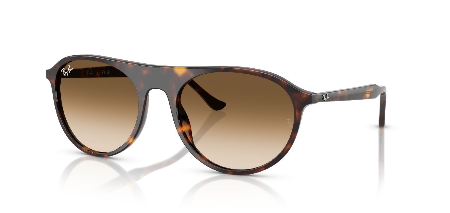 Ray-Ban Quadratisch Sonnenbrillen 0RB2215 Havana für Damen/Herren