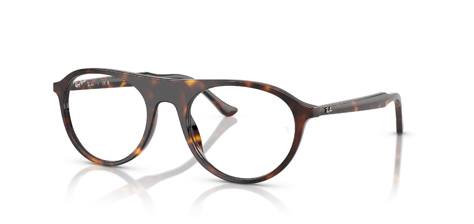 Ray-Ban Quadratisch Brillen 0RX5441 Havana für Damen/Herren