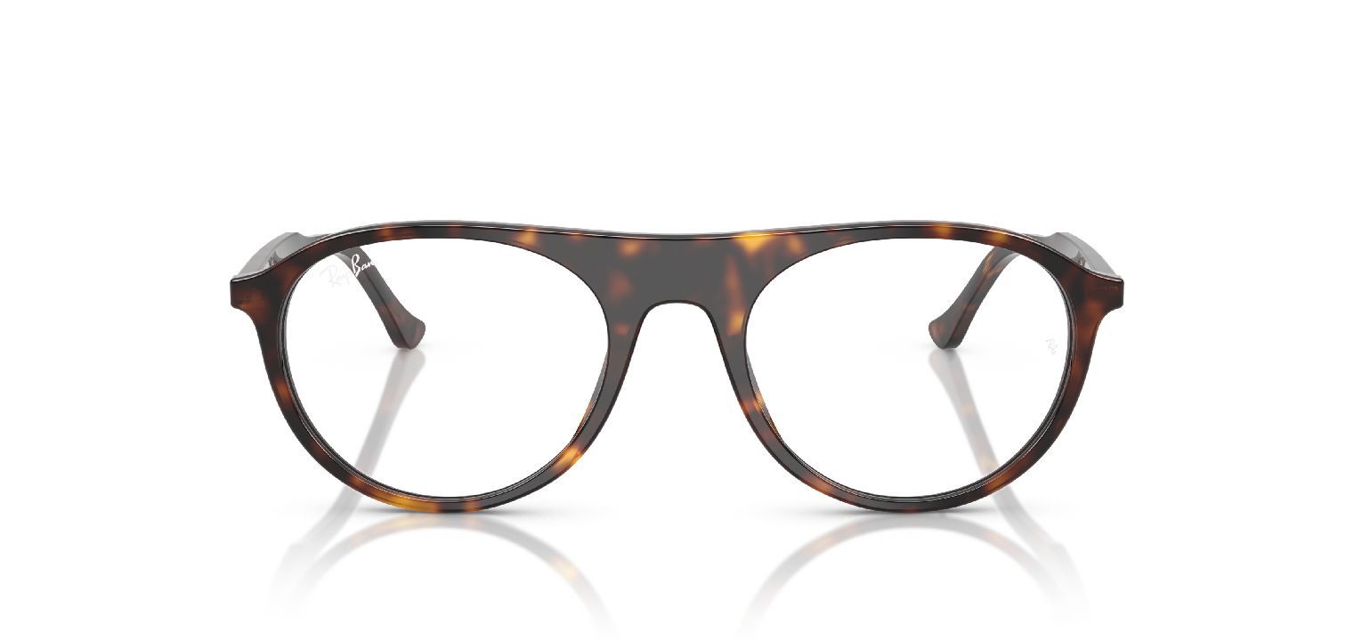 Ray-Ban Quadratisch Brillen 0RX5441 Havana für Damen/Herren