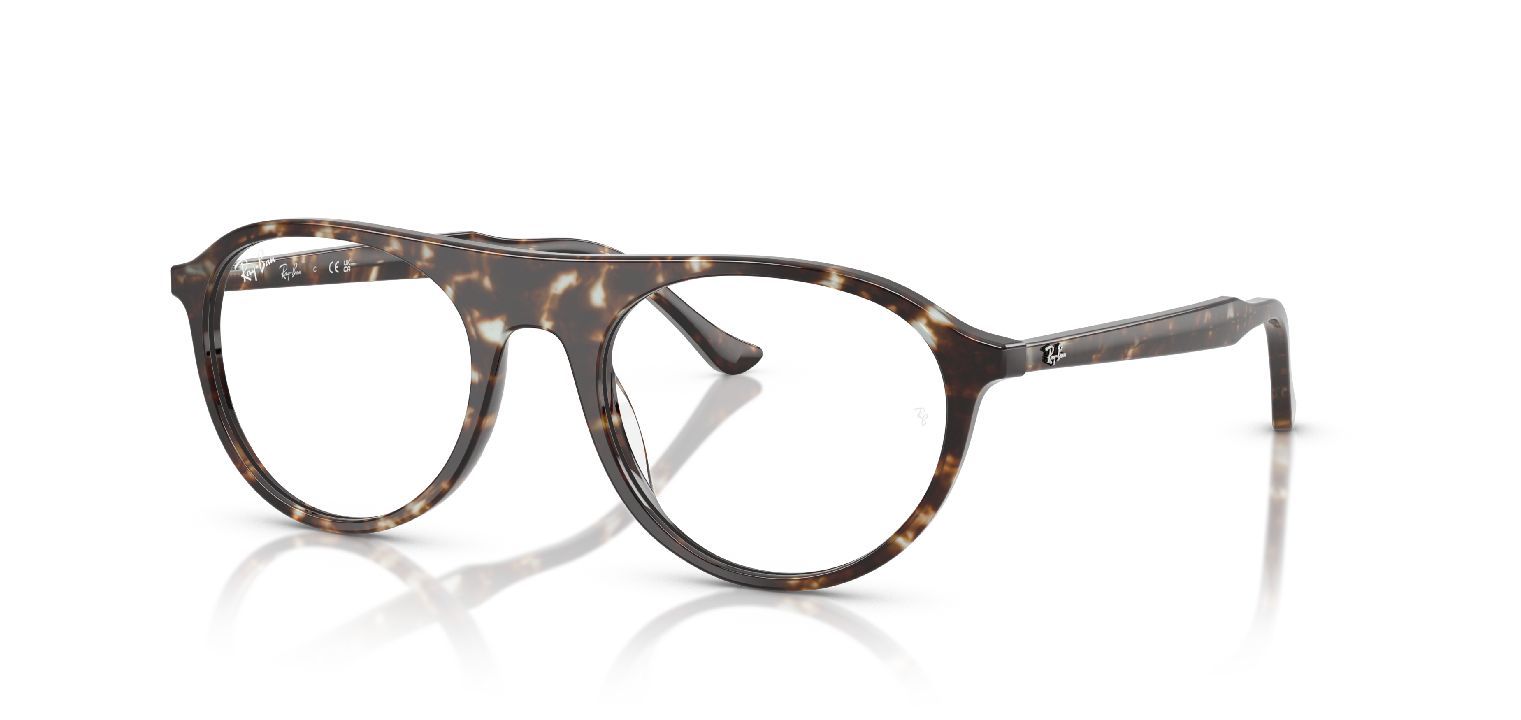 Ray-Ban Quadratisch Brillen 0RX5441 Havana für Damen/Herren