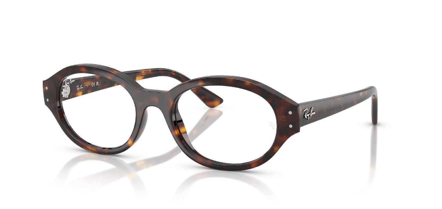 Ray-Ban Oval Brillen 0RX7257 Havana für Damen/Herren