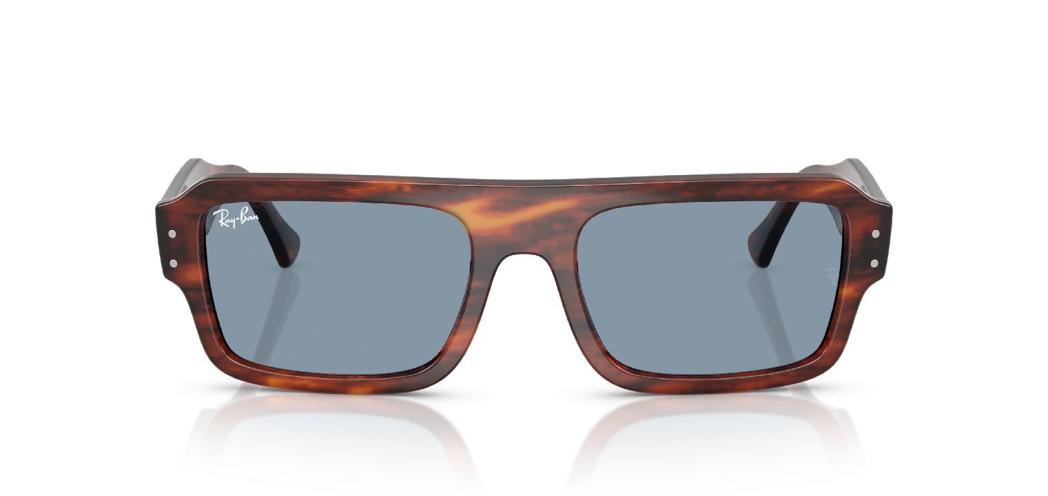 Ray-Ban Rechteckig Sonnenbrillen 0RB4454 Havana für Damen/Herren