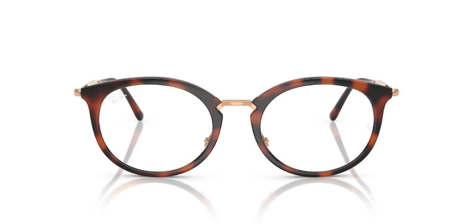 Ray-Ban Oval Brillen 0RX7255 Havana für Damen/Herren