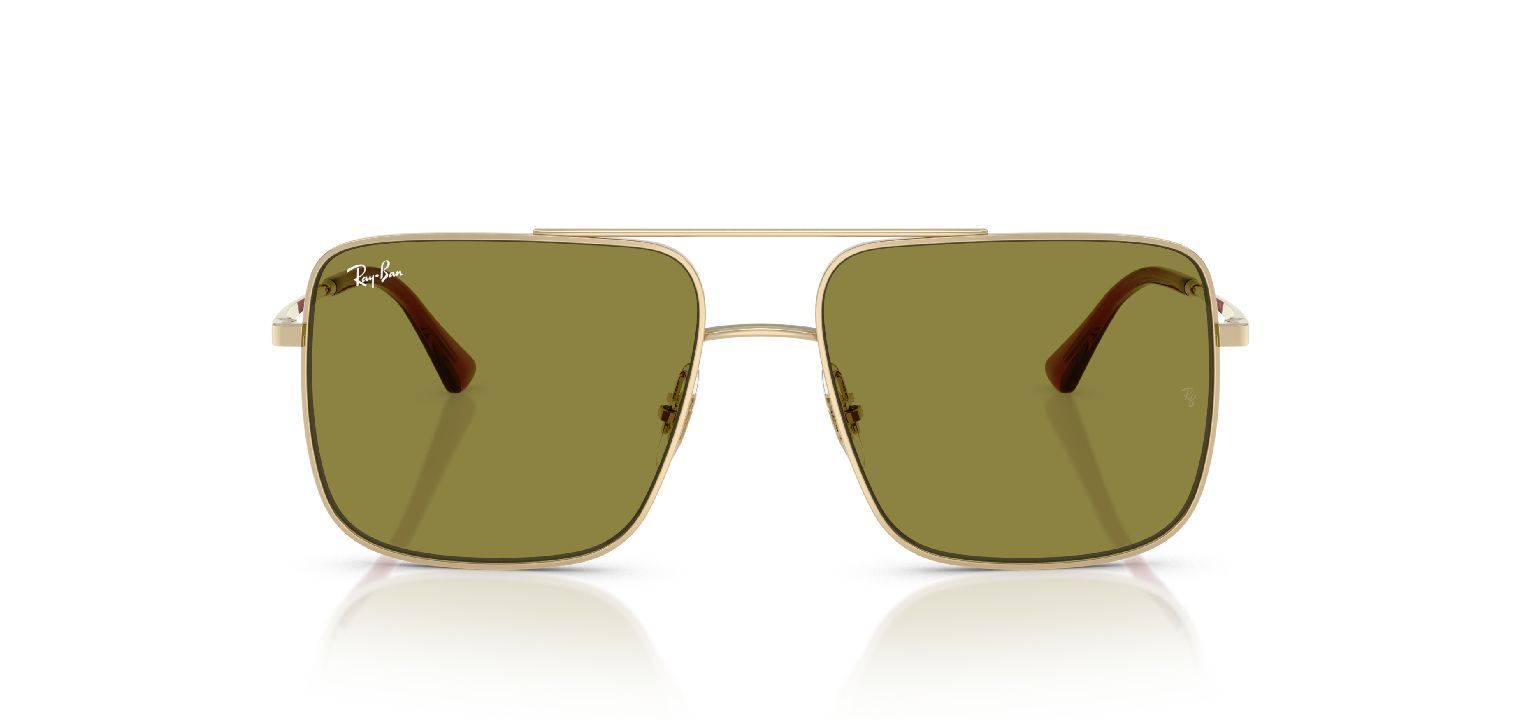 Ray-Ban Quadratisch Sonnenbrillen 0RB3758 Gold für Damen/Herren