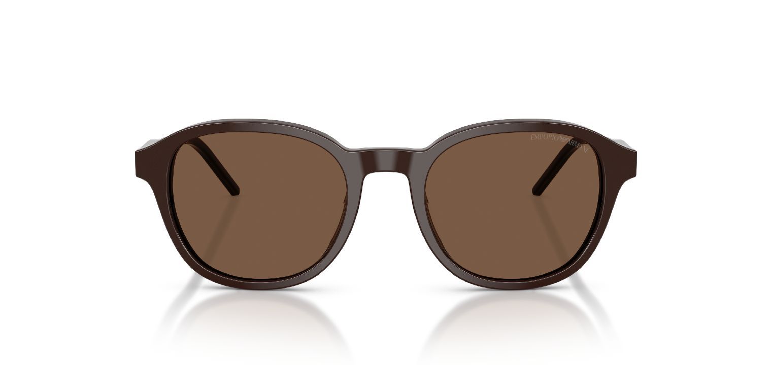 Emporio Armani Rund Sonnenbrillen 0EA4247U Braun für Herren