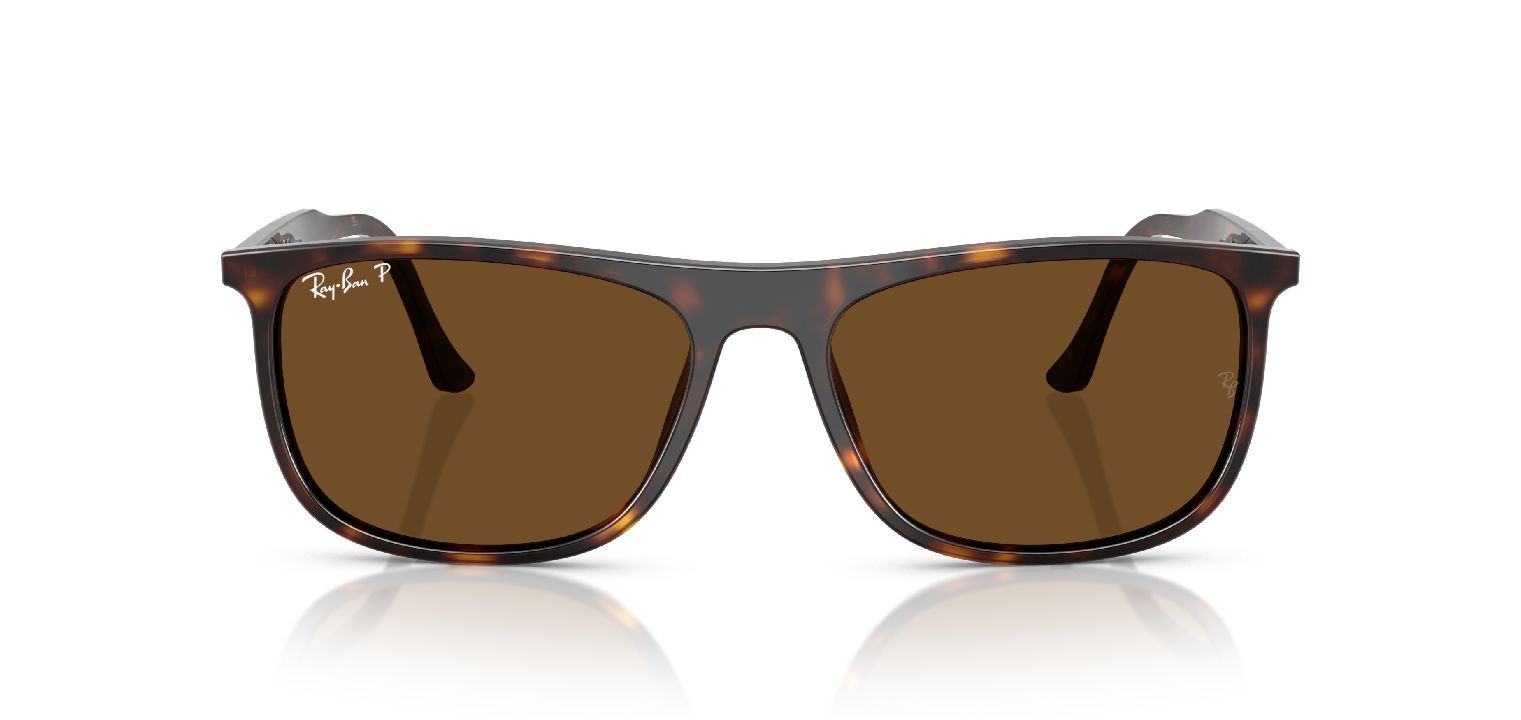 Ray-Ban Rechteckig Sonnenbrillen 0RB2216 Havana für Damen/Herren