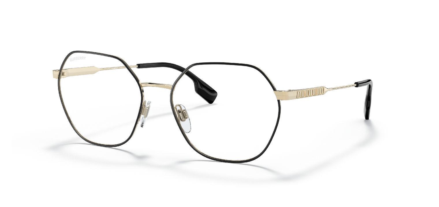 Burberry Sechseckig Brillen 0BE1350 Gold für Damen