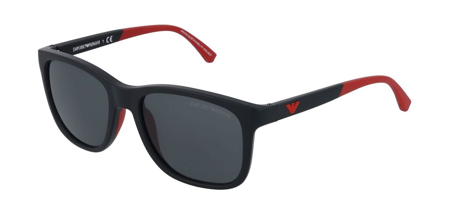 Emporio Armani Rechteckig Sonnenbrillen 0EA4184 Schwarz für Kinder