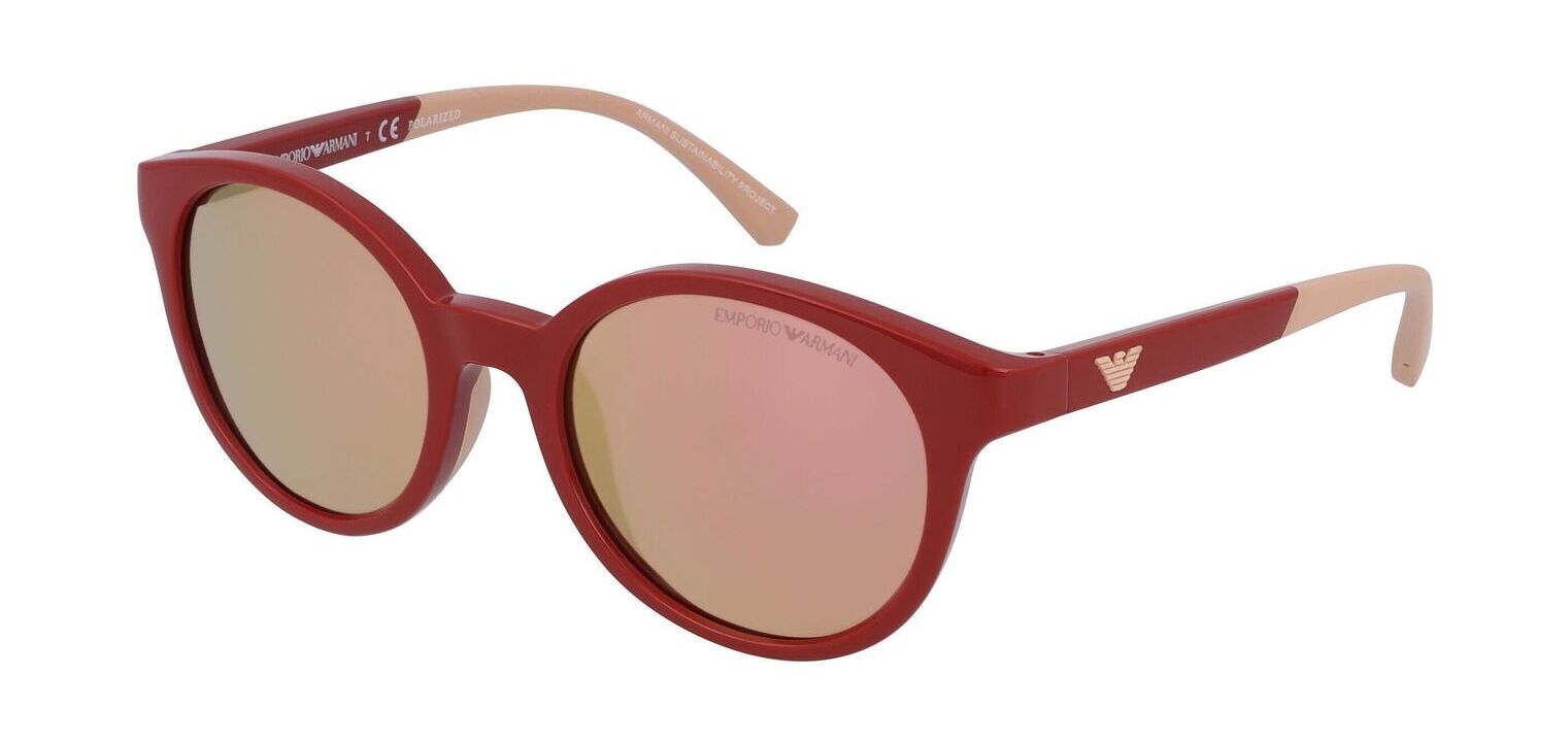 Emporio Armani Rund Sonnenbrillen 0EA4185 Rot für Kinder