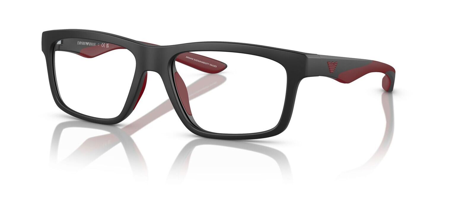 Emporio Armani Quadratisch Brillen 0EA3220U Schwarz für Herren