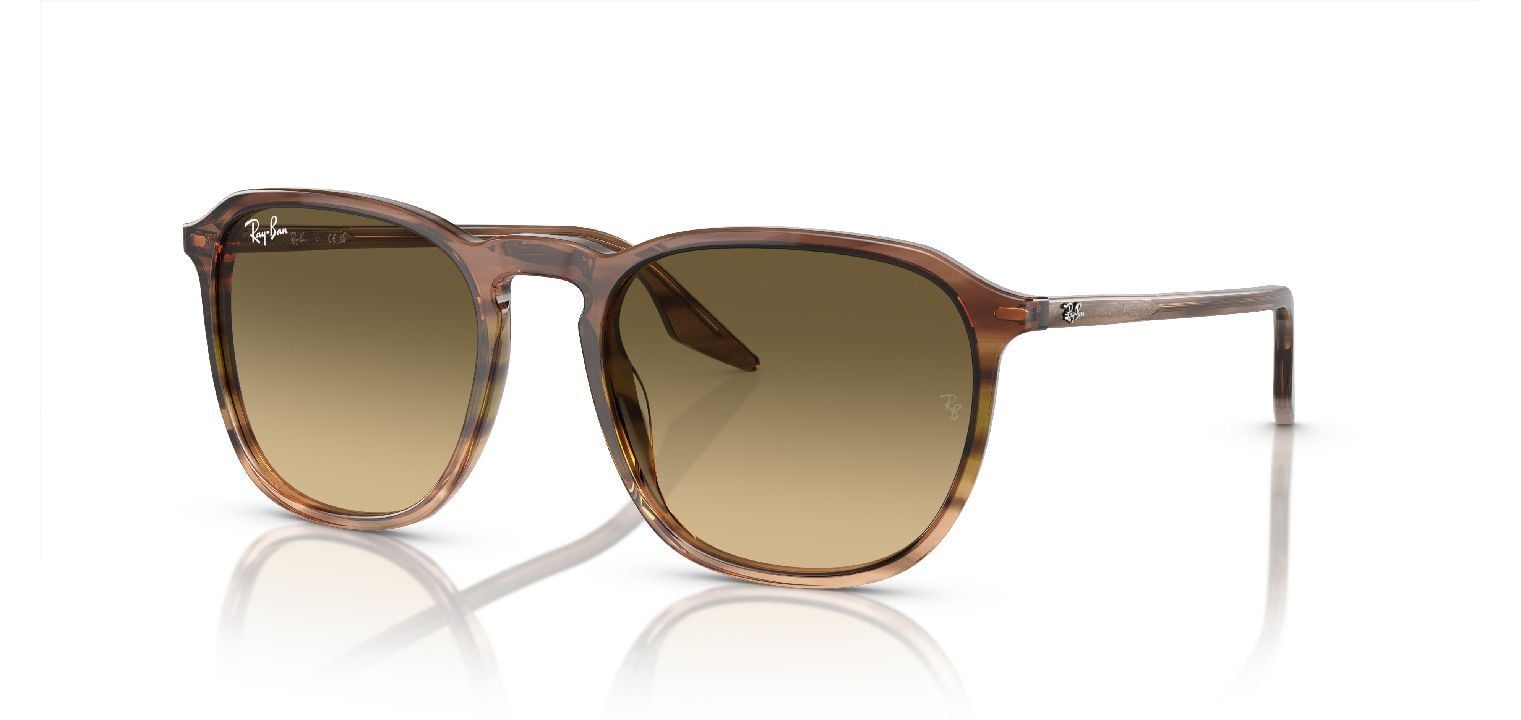 Ray-Ban Quadratisch Sonnenbrillen 0RB2203 Braun für Damen/Herren