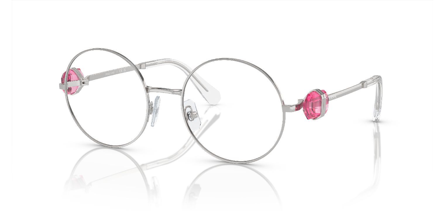 Swarovski Rund Brillen 0SK1001 Sillber für Damen