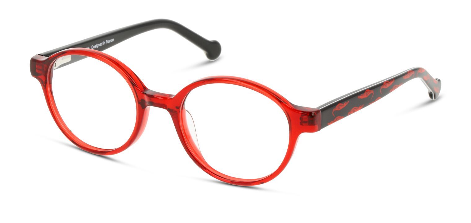 Unofficial Rund Brillen UNOK0022 Rot für Kinder
