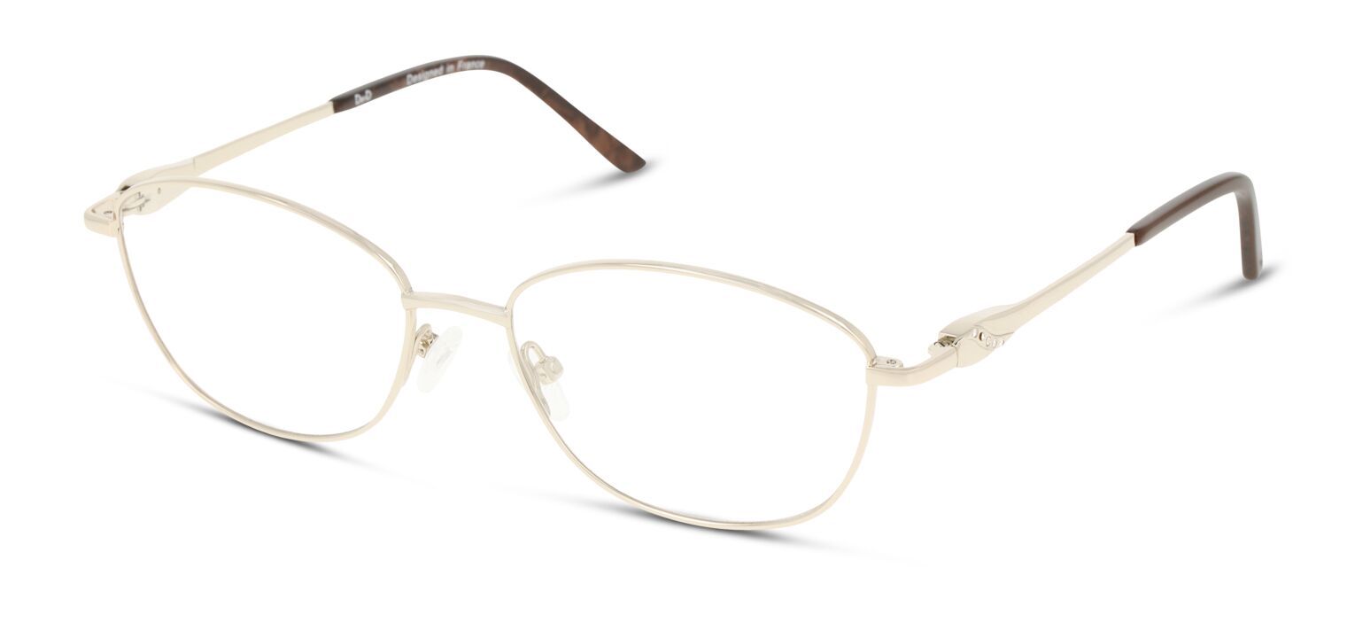 DbyD Oval Brillen DBOF9000 Gold für Damen