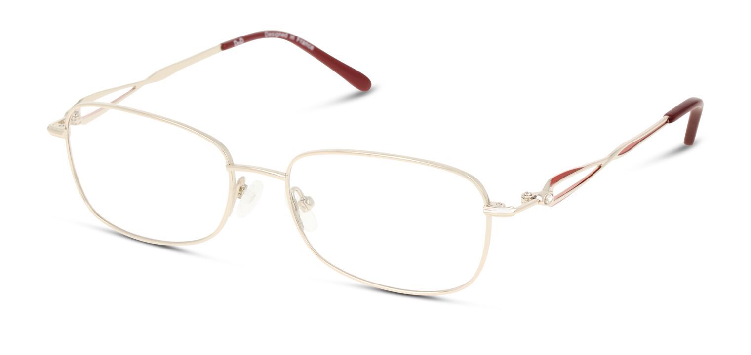 DbyD Rechteckig Brillen DBOF9004 Gold für Damen