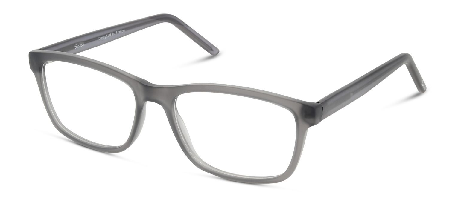 Lunettes de vue Seen Rectangle SNKM04 Gris pour Homme
