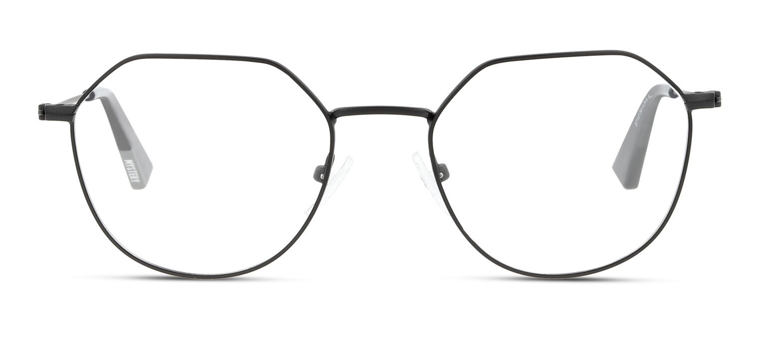 Unofficial Oval Brillen UNOM0124 Schwarz für Herren