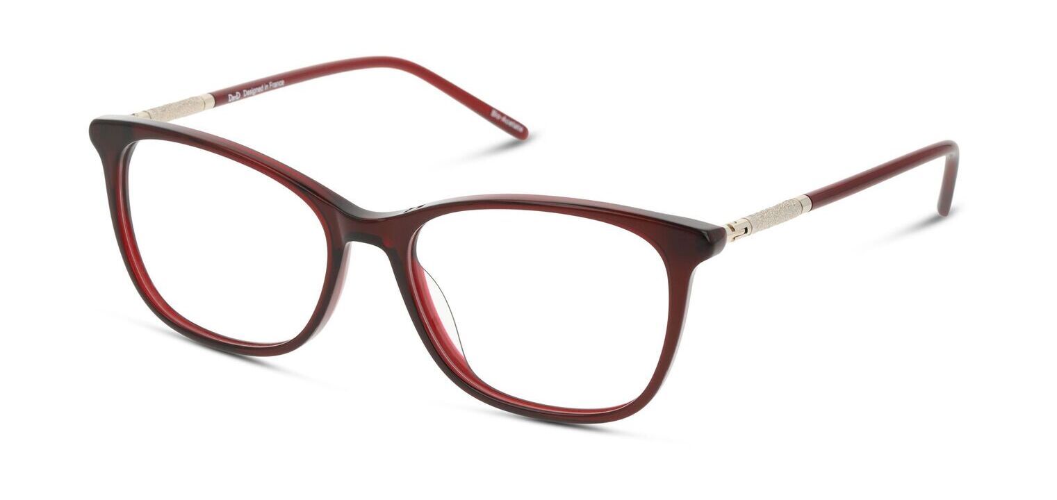 Lunettes de vue DbyD Rectangle DBOF5070 Rouge pour Femme