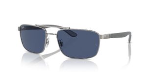 Ray-Ban Rechteckig Sonnenbrillen 0RB3737 Grau für Damen/Herren