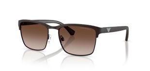 Emporio Armani Rechteckig Sonnenbrillen 0EA2087 Braun für Herren